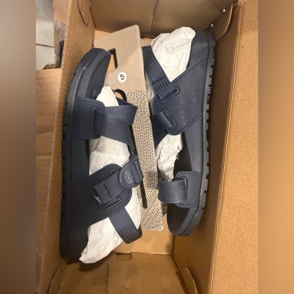 Chaco Dark Blue Sandals with Textured Sole